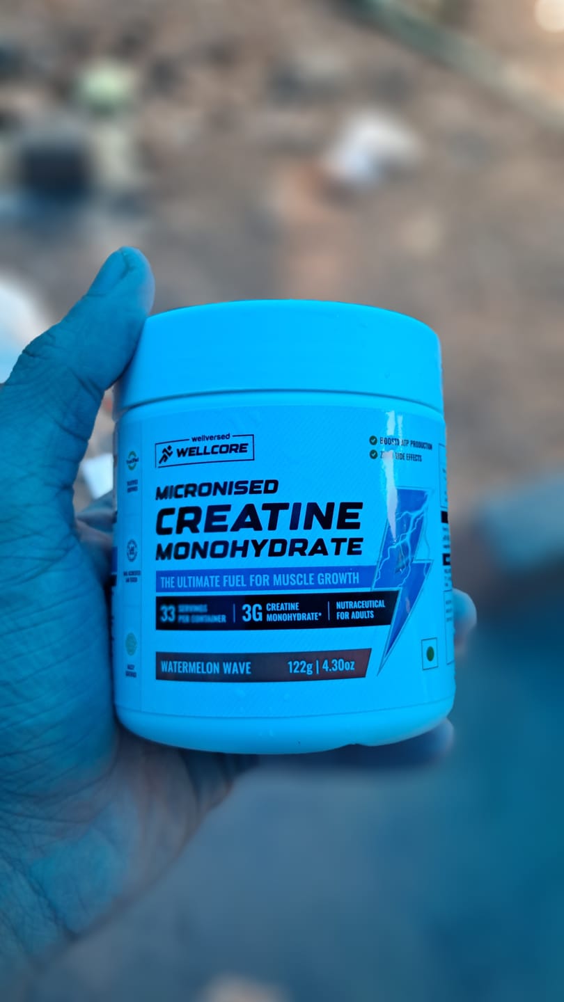 Customer photo review of Wellcore - Pure Micronised Creatine Monohydrate | Watermelon Wave (122g, 33 servings)