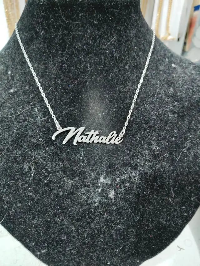 Customer photo review of Script-MT Name Necklace