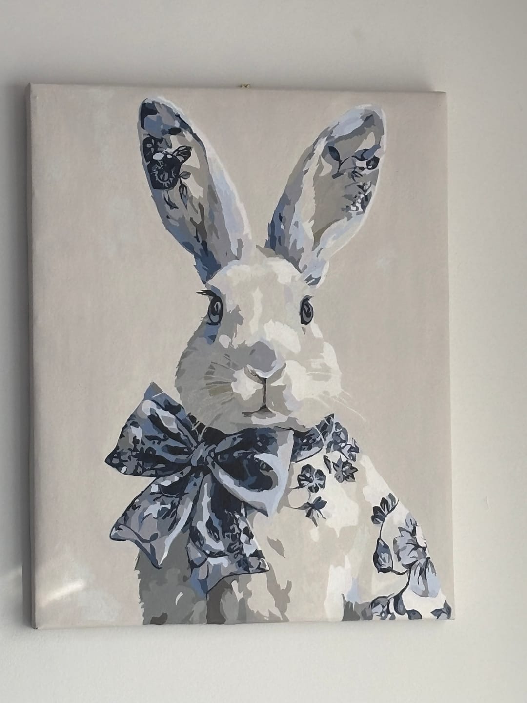 Customer photo review of Delft Blue Bunny | Paint by Number