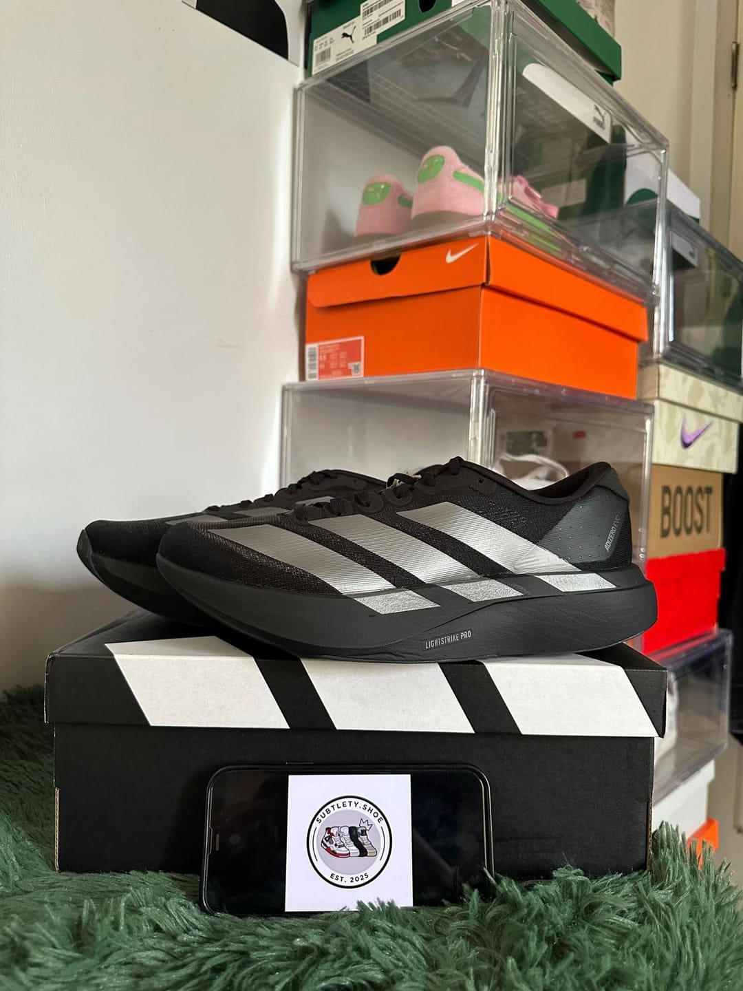 Customer photo review of Adizero Evo SL CoreBlack / Iron Mettalic