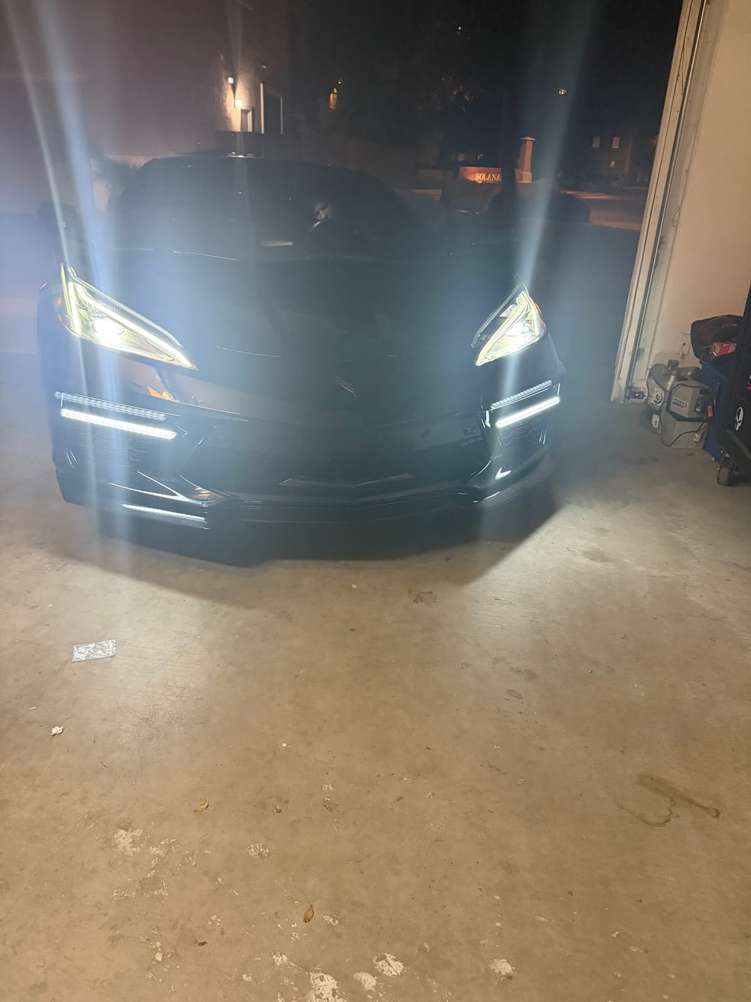 Customer photo review of 2020-Up Corvette C8 DRY CARBON FIBER Sequential LED DRL Light Bar Bezel Insert
