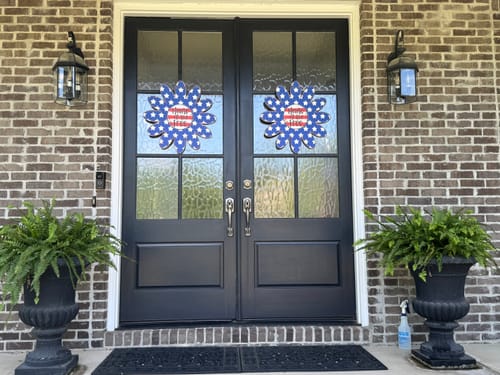 Customer photo review of Home of the Free USA Door Hanger