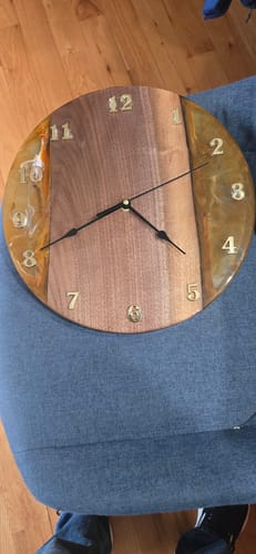 Customer photo review of 12" Circle + Clock Dials Style 2 Acrylic Router Template