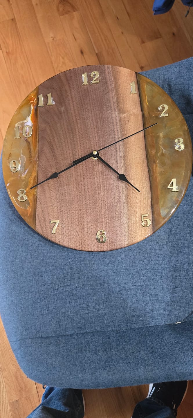 Customer photo review of 12" Circle + Clock Dials Style 2 Acrylic Router Template
