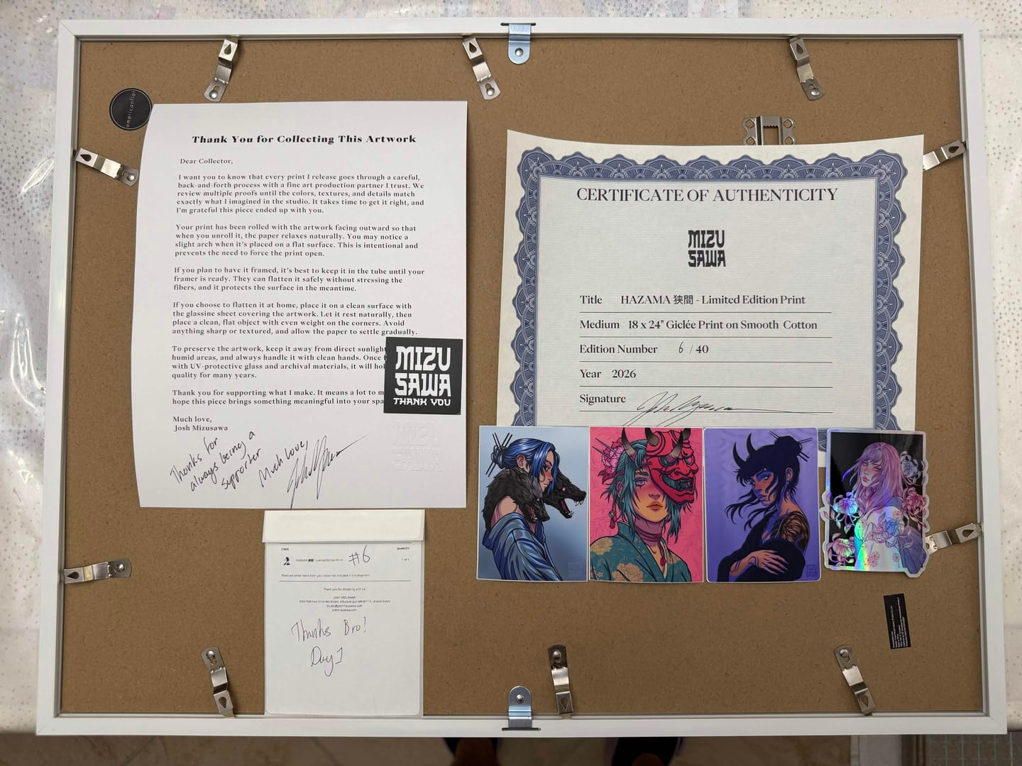 Customer photo review of HAZAMA 狭間 - Limited Edition Print