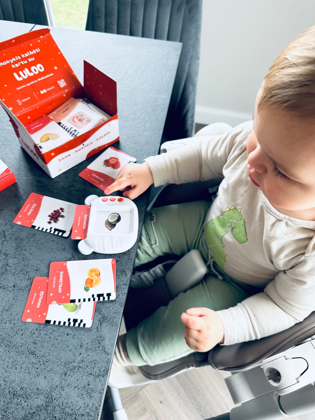 Customer photo review of Luloo kalbos kortelės - lietuviškai įgarsintos lavinamosios kortelės