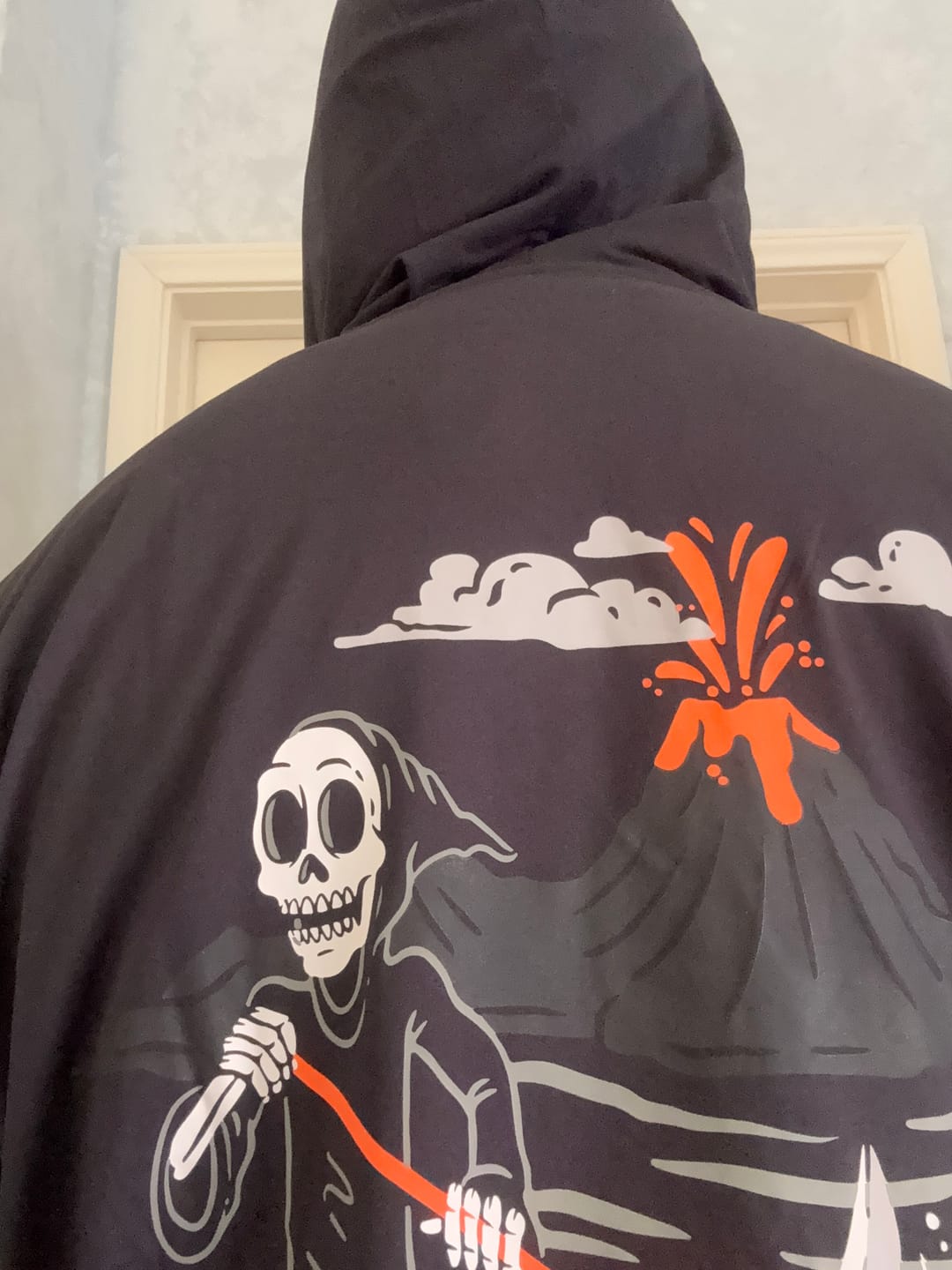 Customer photo review of Mighty Reaper Surf Club – Performance Hoodie