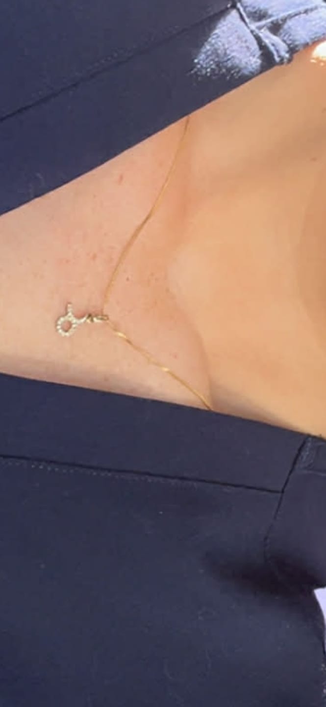 Customer photo review of Diamond Star Sign Pendant in 9ct Yellow Gold