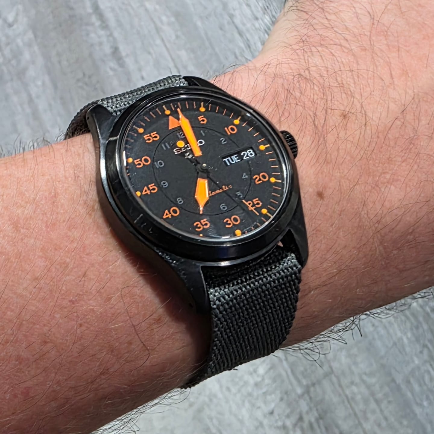 Customer photo review of Five Eye Nylon Watch Strap - PVD/Black