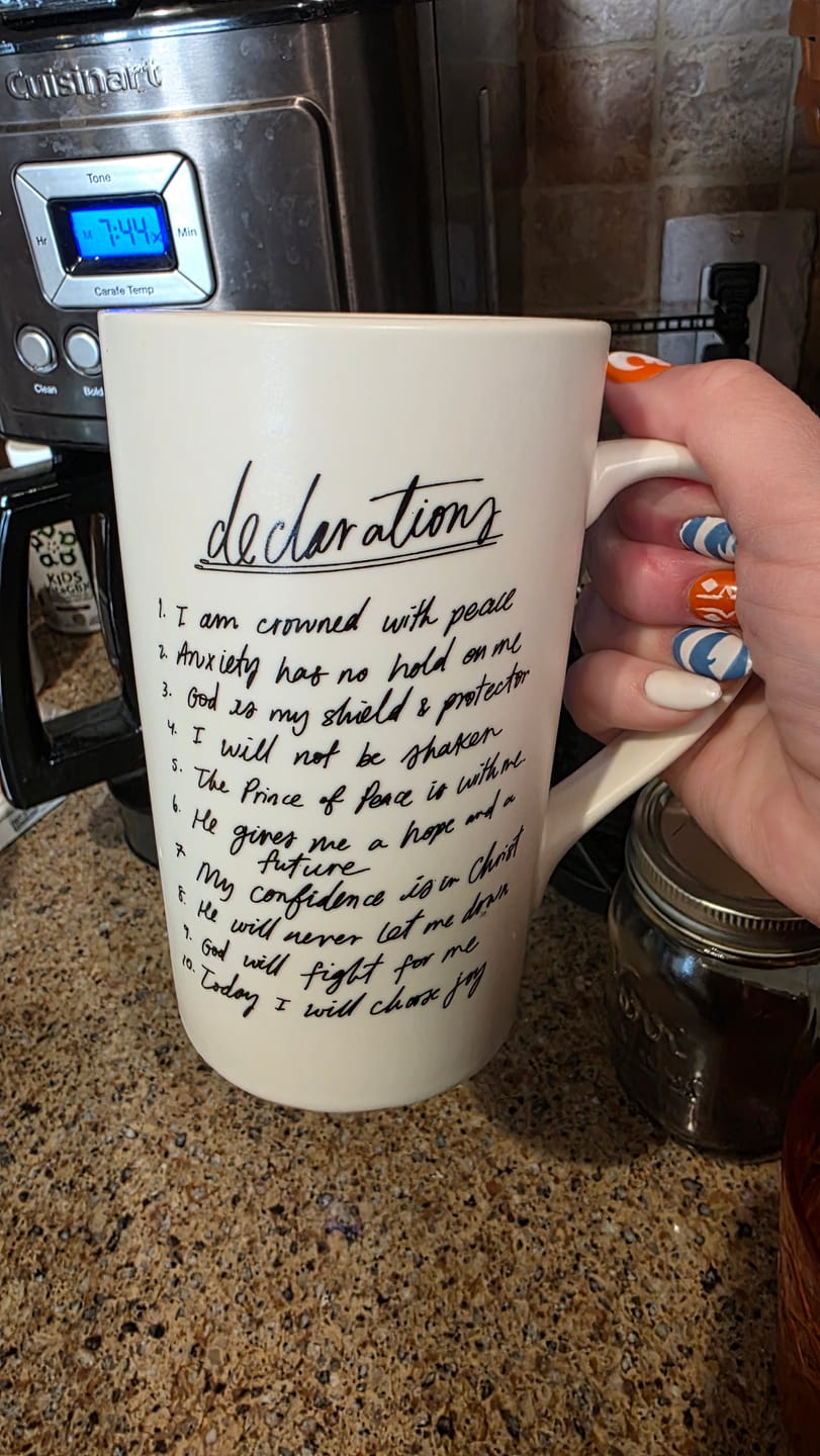 Customer photo review of Mug: Declarations