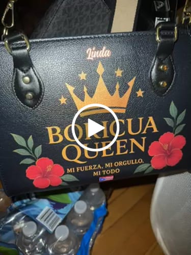 Customer video review of Boricua Queen - Personalized Leather Handbag BOR14
