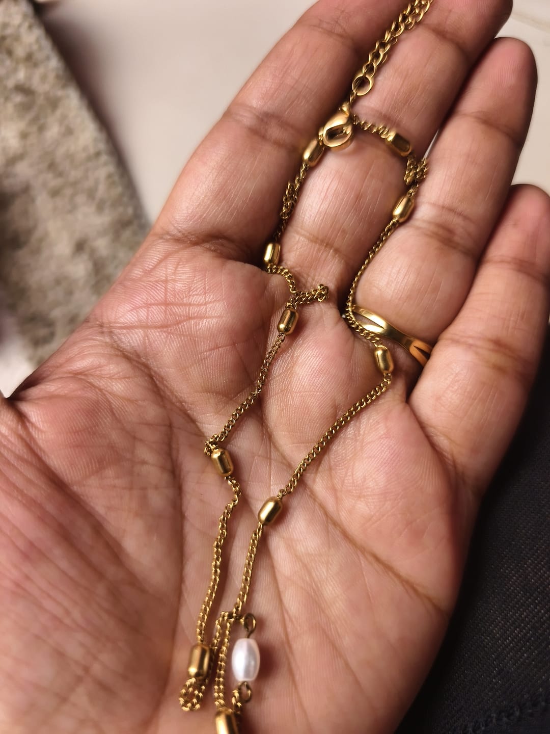 Customer photo review of Single Pearl Necklace