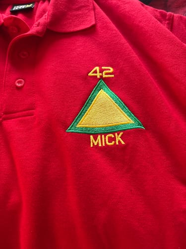 Customer photo review of 42 Fld Sqn Embroidered Polo Shirt