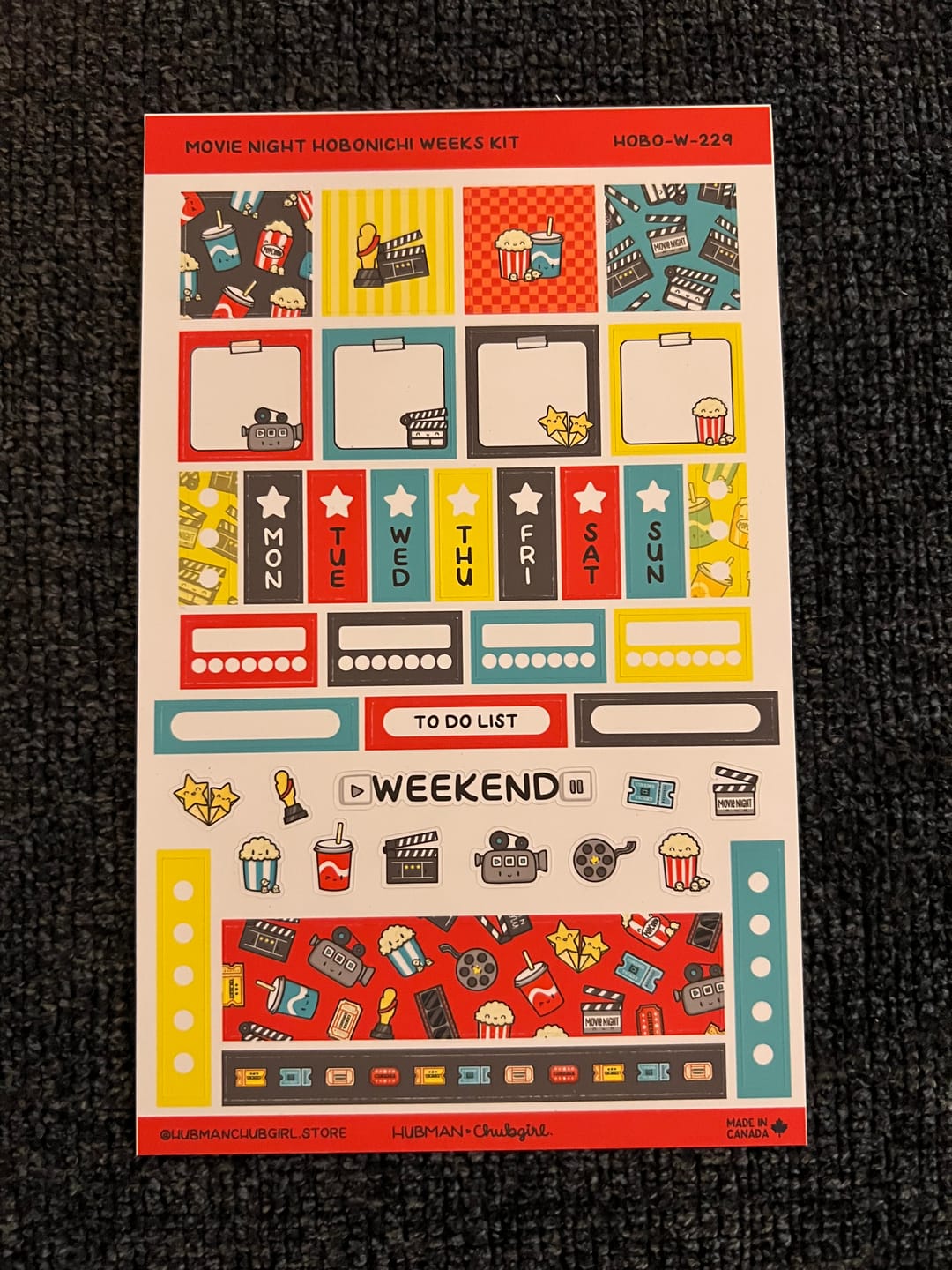 Customer photo review of Movie Night Theme Hobonichi Weeks Kit