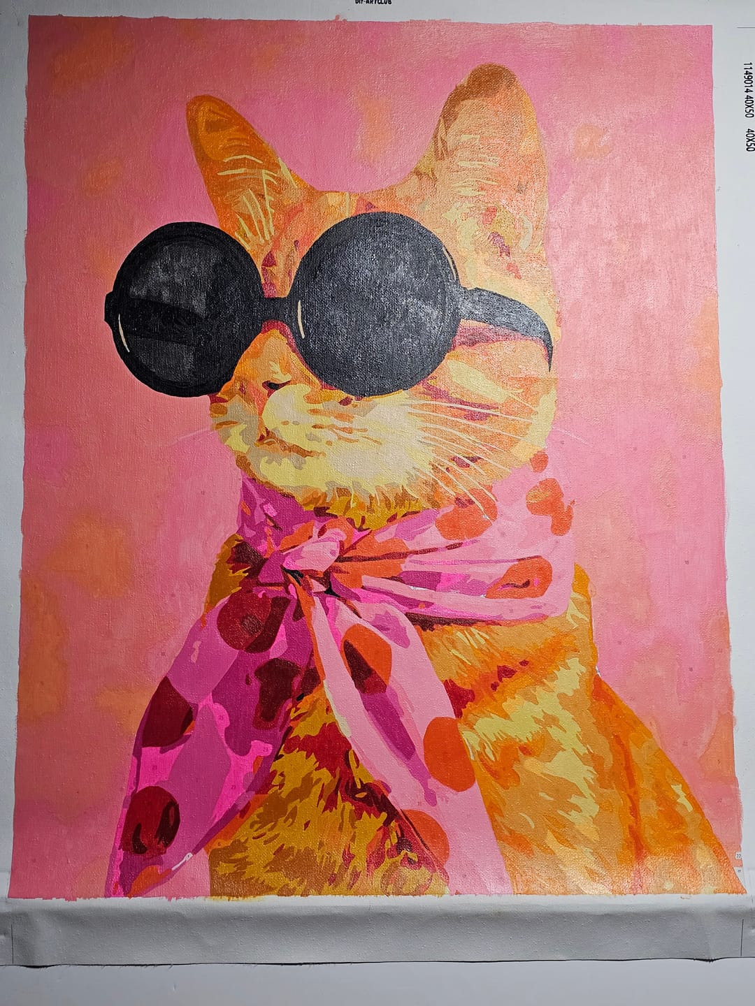 Customer photo review of Stylish ginger cat | Paint by Number