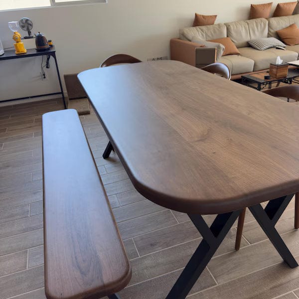 Customer photo review of Toledo Wooden Dining Table | Walnut Mid Century Design