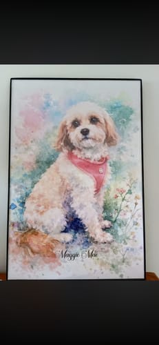 Customer photo review of Watercolor - Personalized Poster