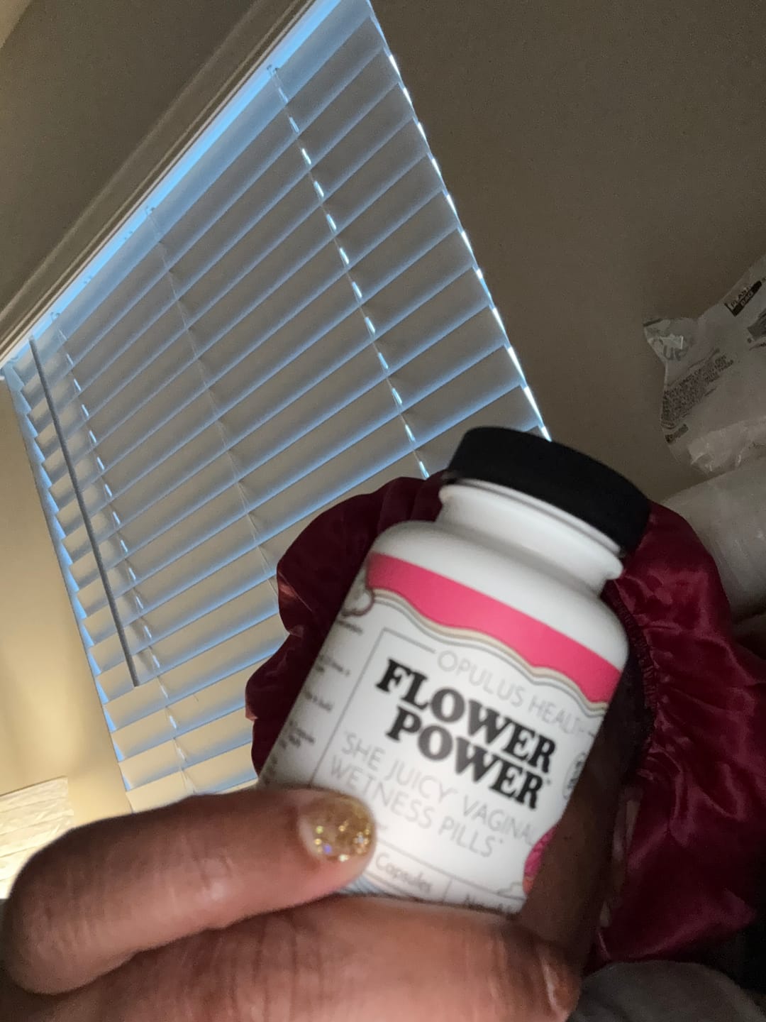 Customer photo review of Flower Power® She Juicy Vaginal Moisture Supplement - Hormone Free, Plant Based (60ct)