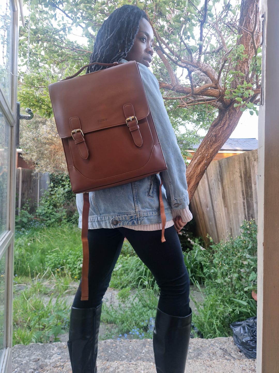 Customer photo review of Verbena Vintage Laptop Backpack