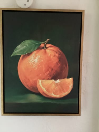 Customer photo review of Orange with Leaf Print