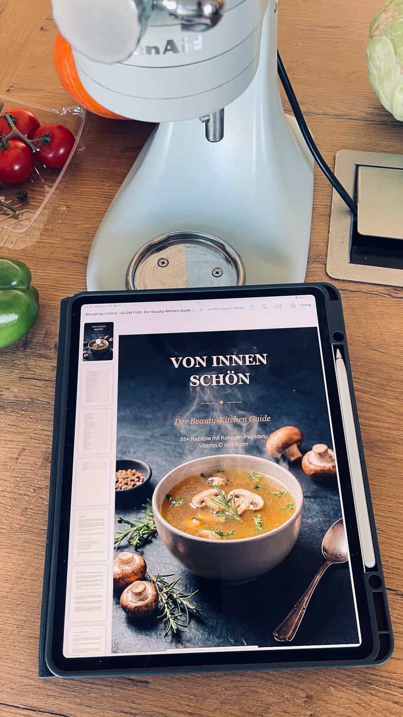 Customer photo review of VON INNEN SCHÖN – Der Beauty-Kitchen Guide 55+ Rezepte mit Kollagen