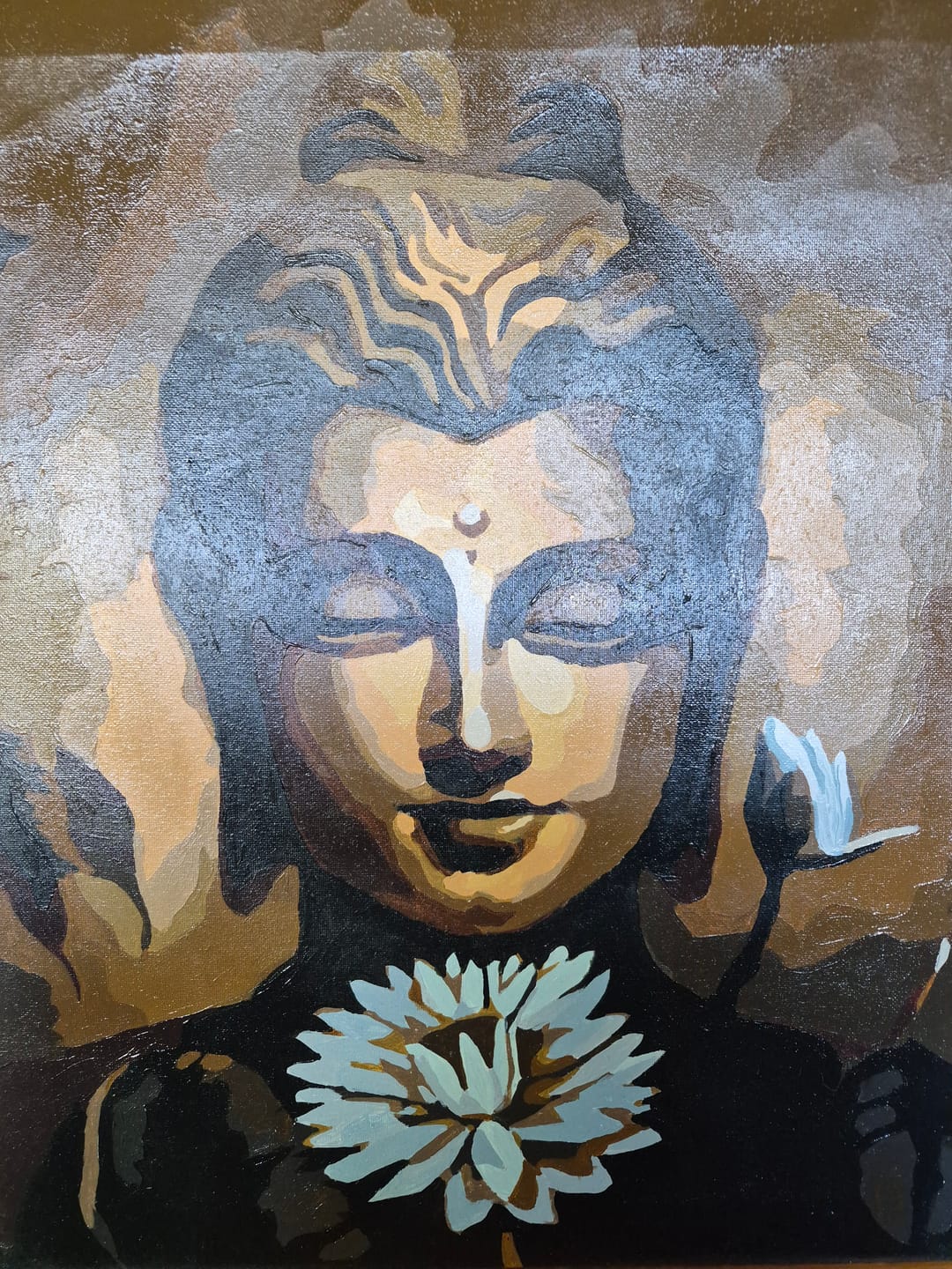 Customer photo review of Buddha with White Lotus
