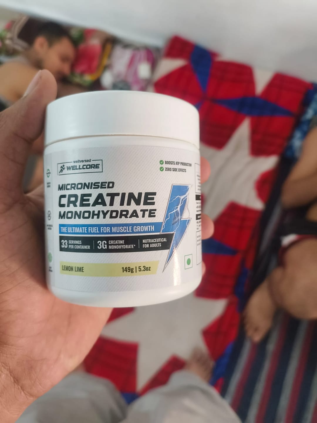 Customer photo review of Wellcore - Pure Micronised Creatine Monohydrate | Lemon Lime (149g, 33 servings)