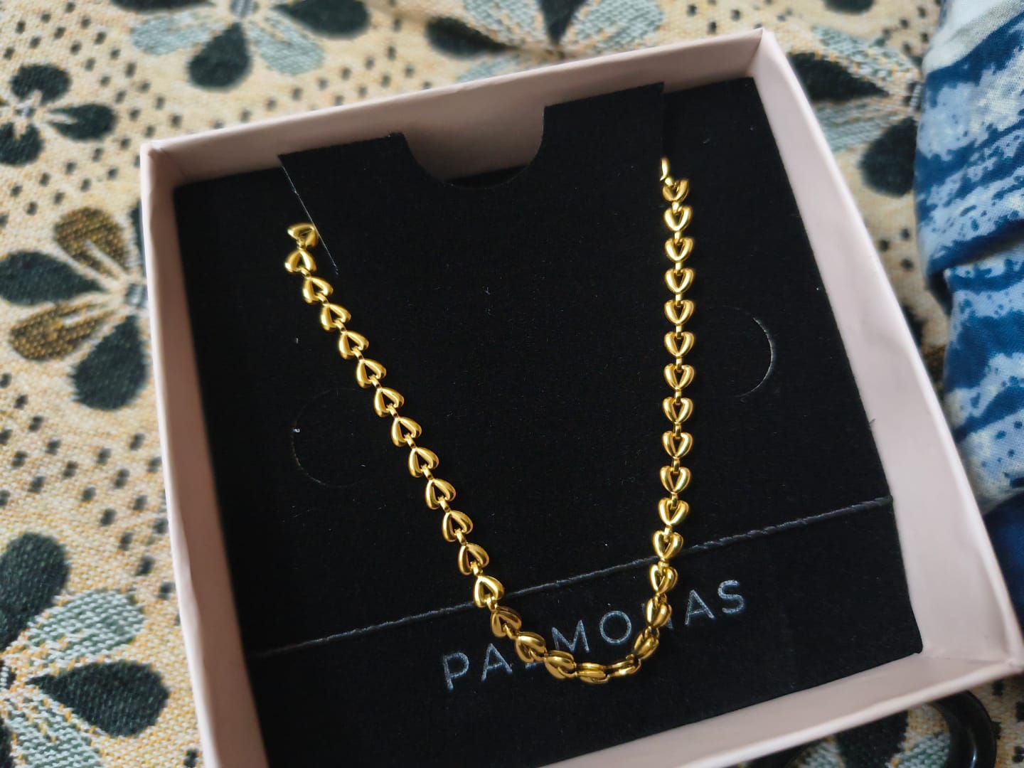 Customer photo review of Gold Beaded Necklace