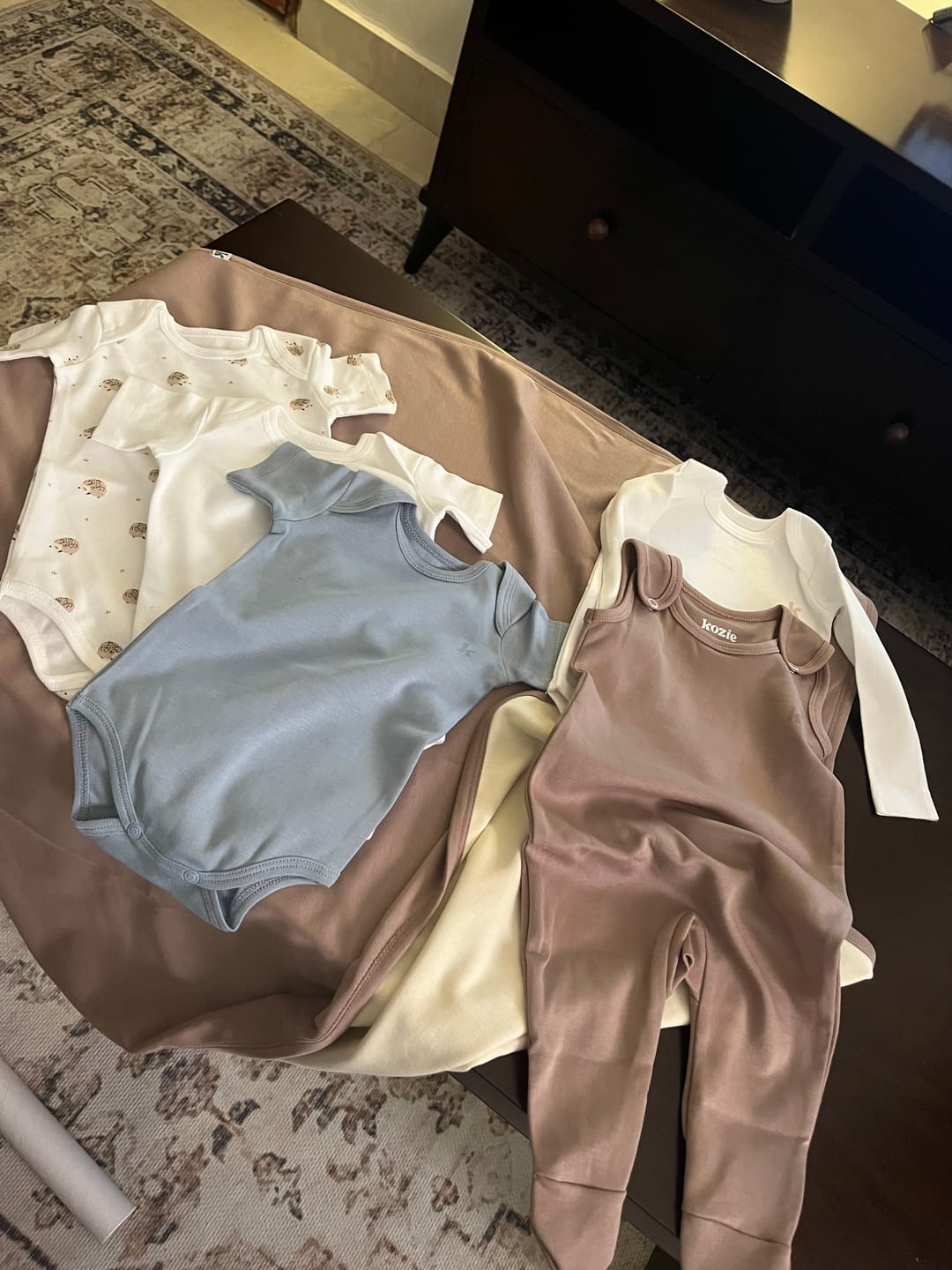 Customer photo review of Footed Romper Set "Cocoa"