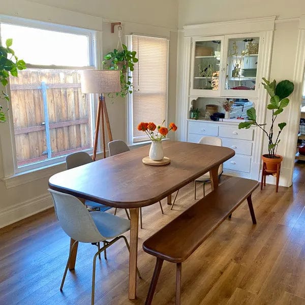 Customer photo review of Toledo Wooden Dining Table | Walnut Mid Century Design