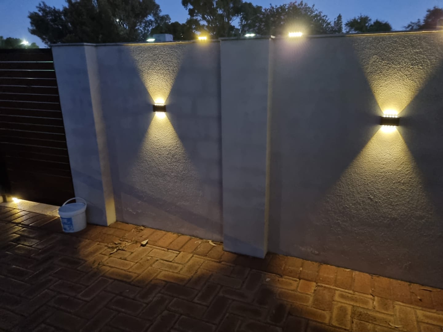 Customer photo review of GardenBrite™ Solar LED Wall Lights