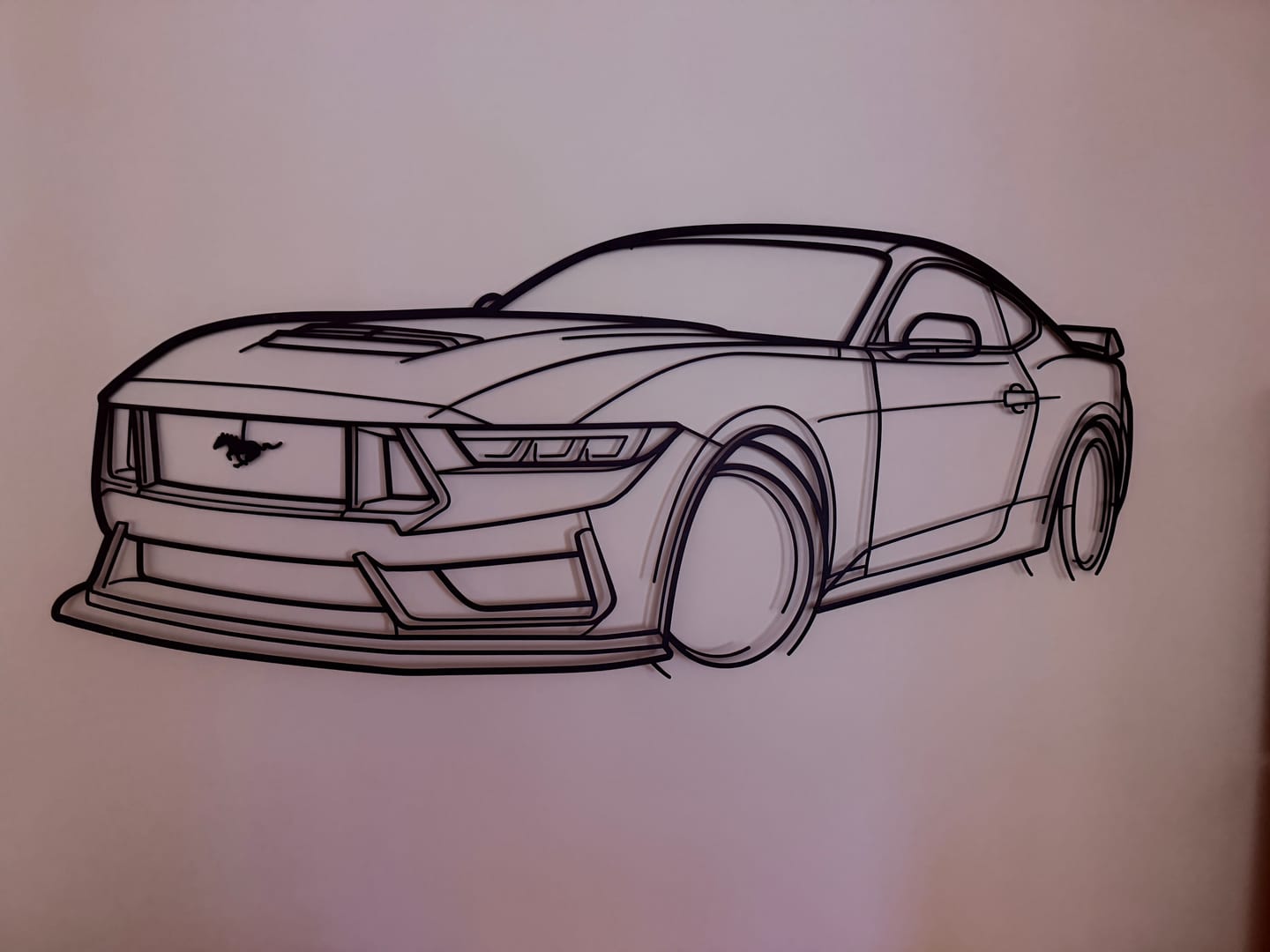 Customer photo review of Your Custom Car Silhouette Metal Wall Art Service