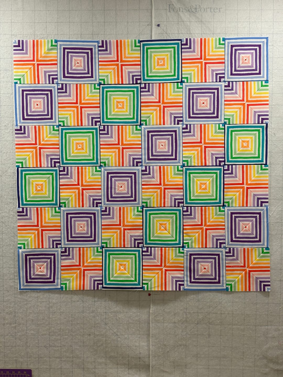Customer photo review of Over the Rainbow Stripes Fabric