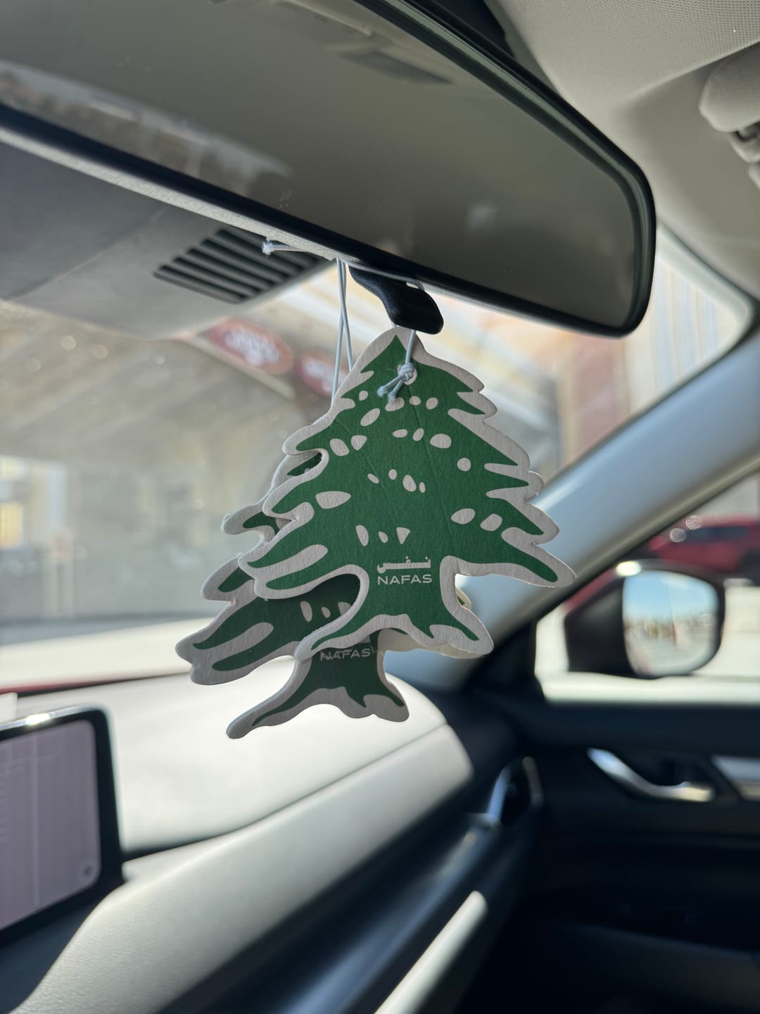 Customer photo review of Lebanese Cedar Air Freshener + Sticker Pack