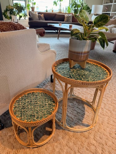 Customer photo review of Sirena Rattan Table Set