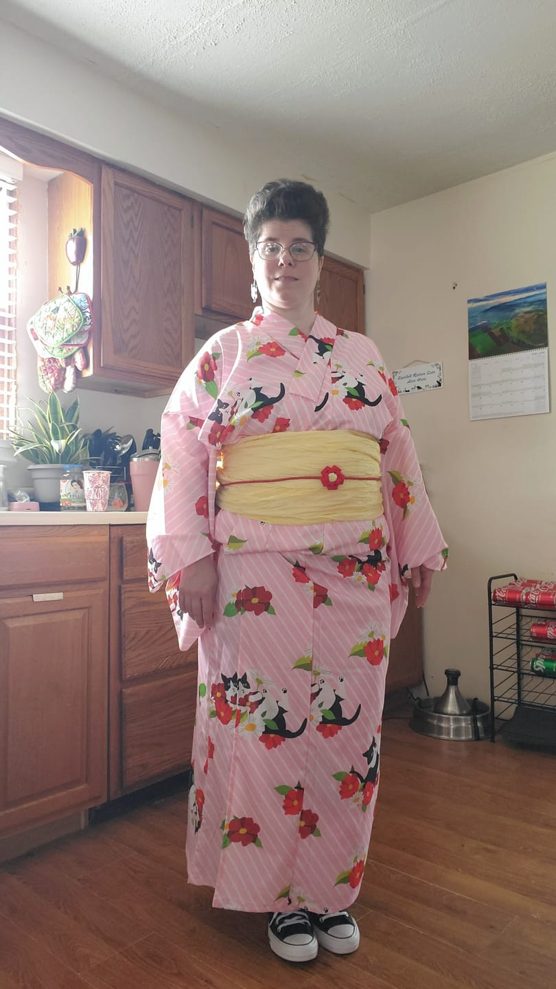 Customer photo review of Kazari Himo - Layered Flower Red