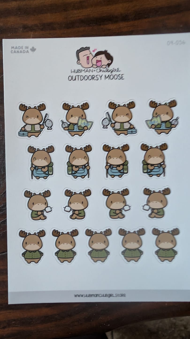 Customer photo review of Outdoorsy Moose Planner Stickers