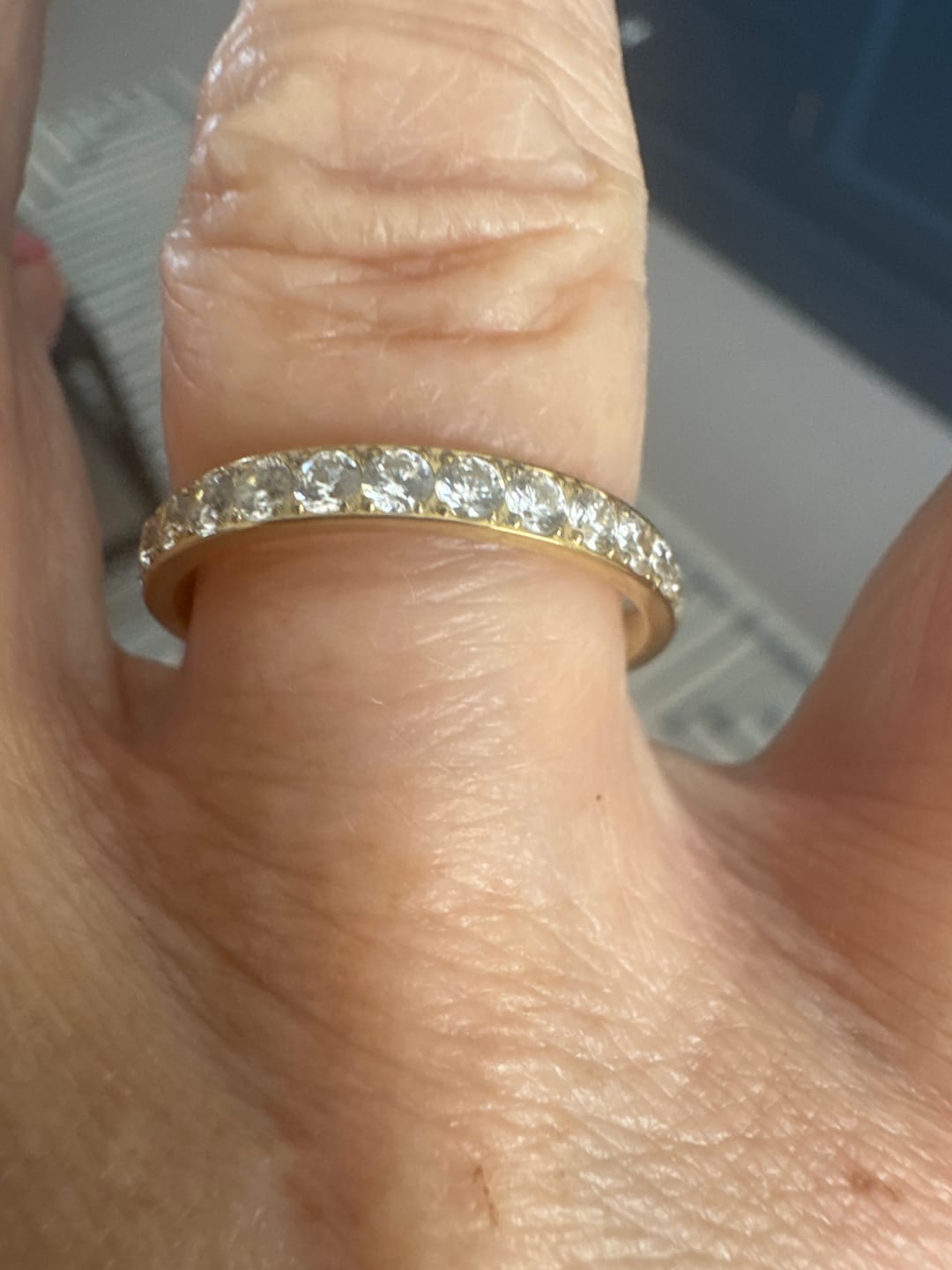 Customer photo review of Eternity Band Ring