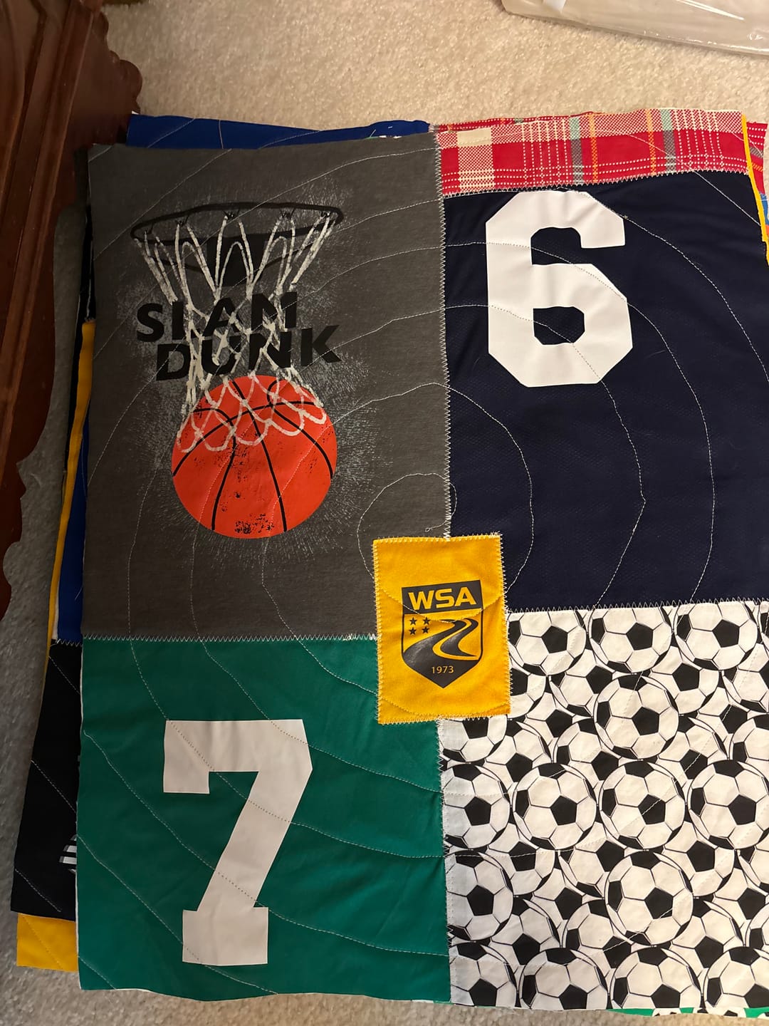 Customer photo review of Packed Soccer Balls Fabric