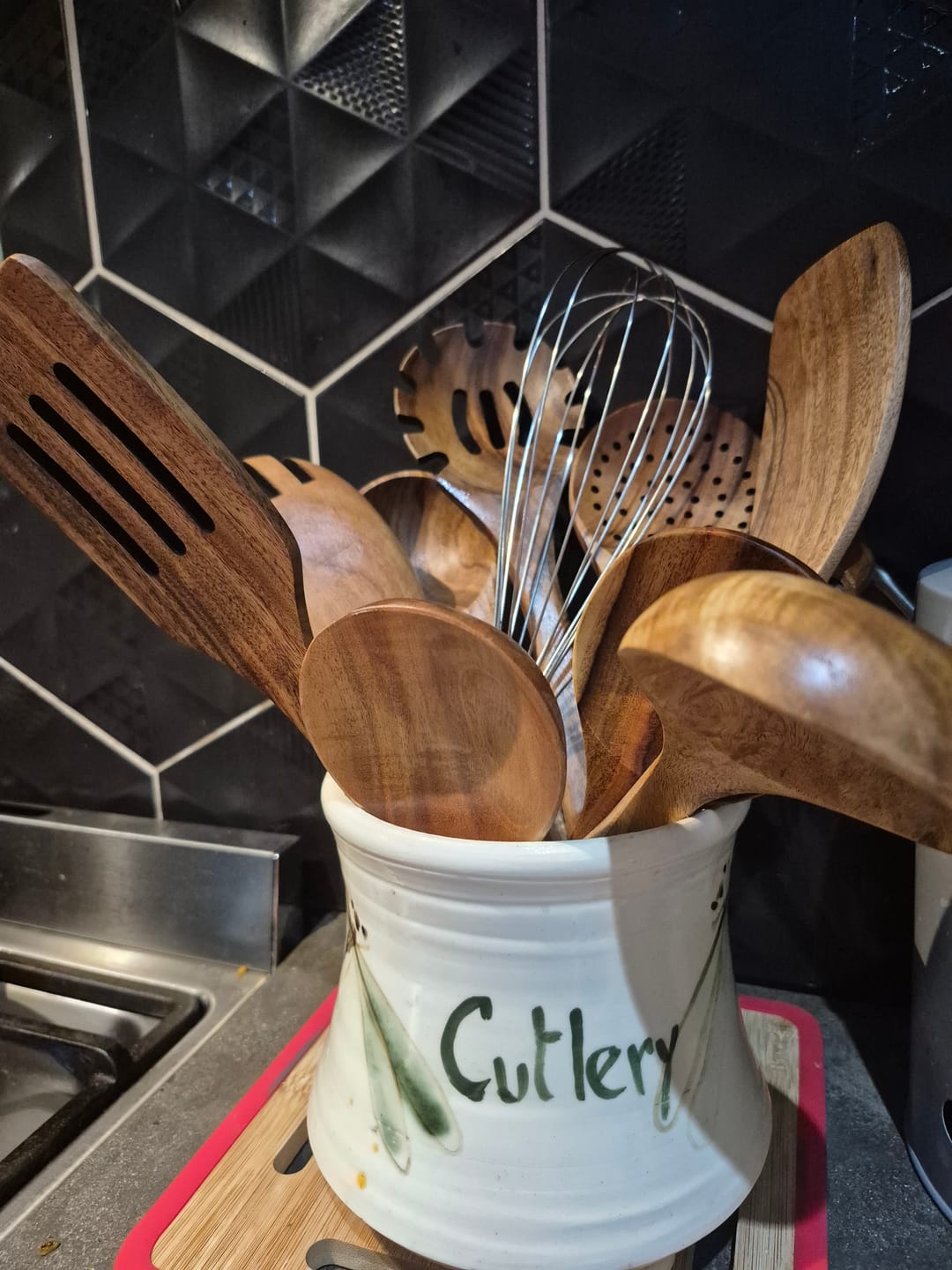 Customer photo review of Wooden Teak Utensils Set - 50% OFF SALE