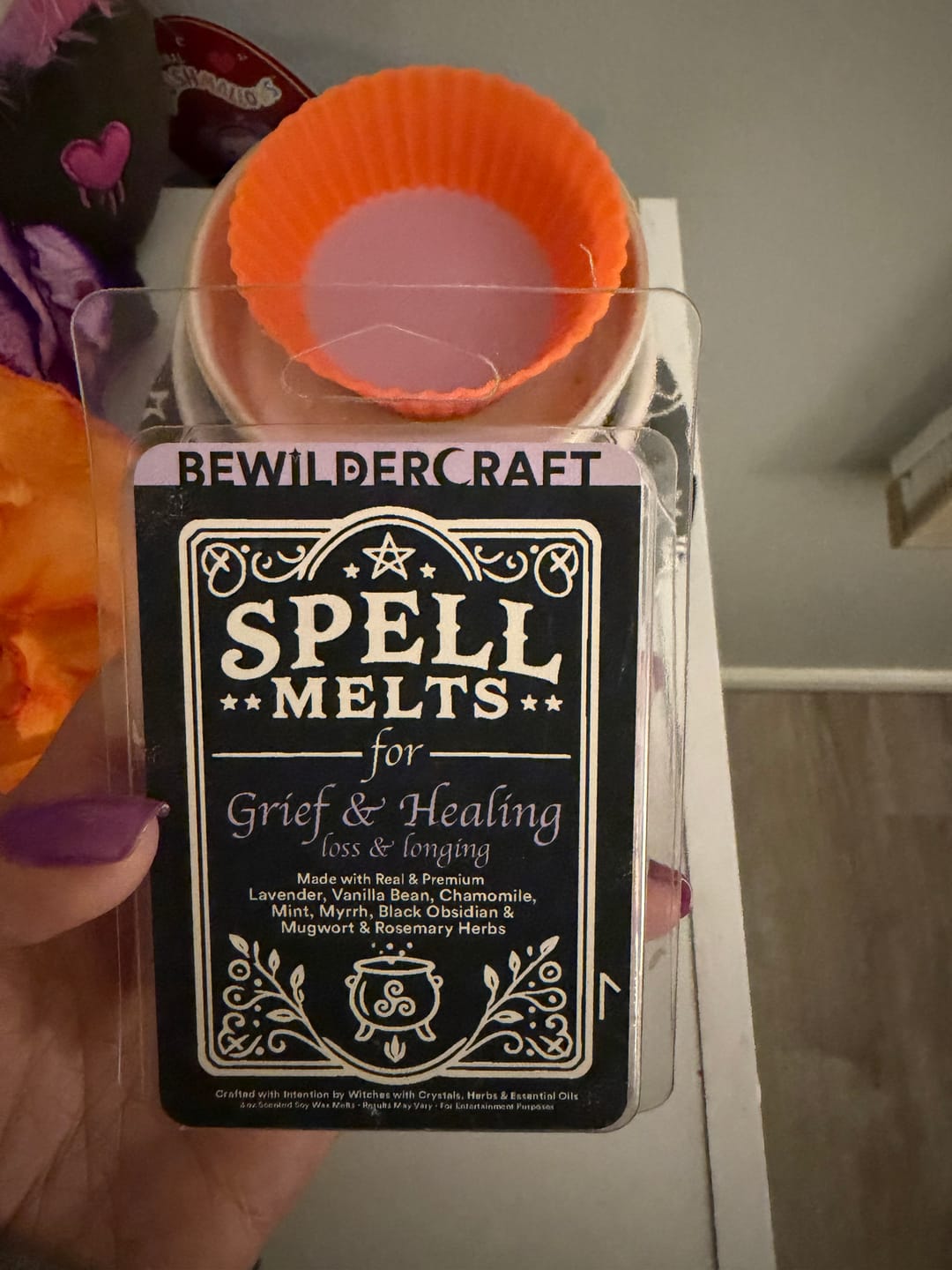 Customer photo review of Spell Melts for Grief & Healing Wax Melts