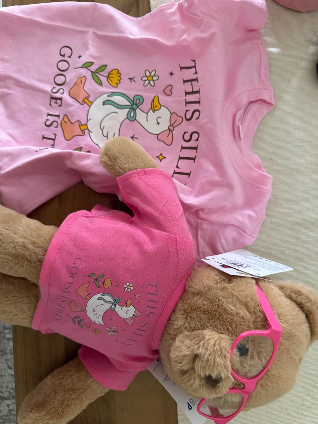 Customer photo review of Custom Plushie T-Shirt — Fits 14–16-inch Plushies