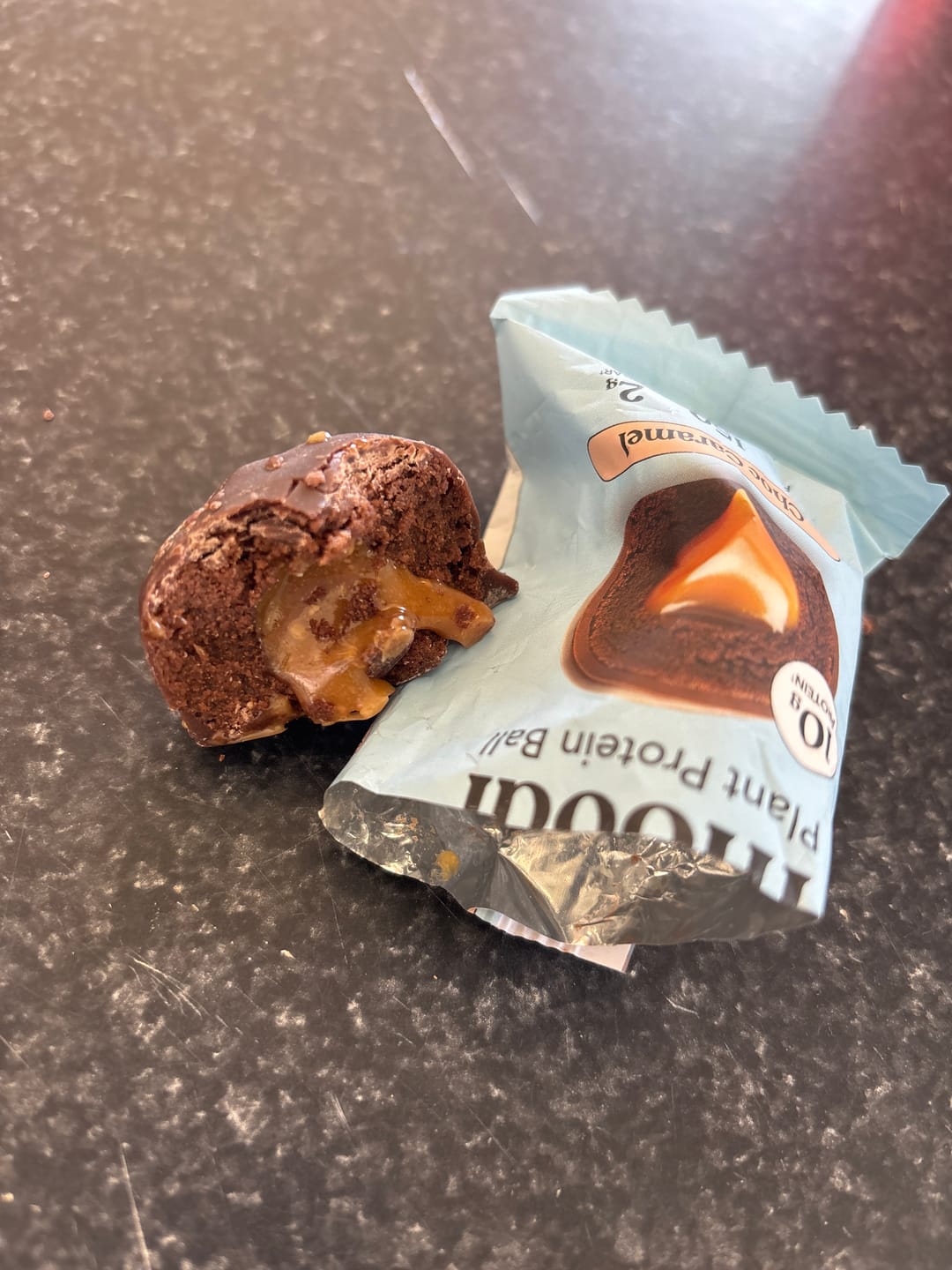 Customer photo review of Choc Caramel Plant Protein Ball
