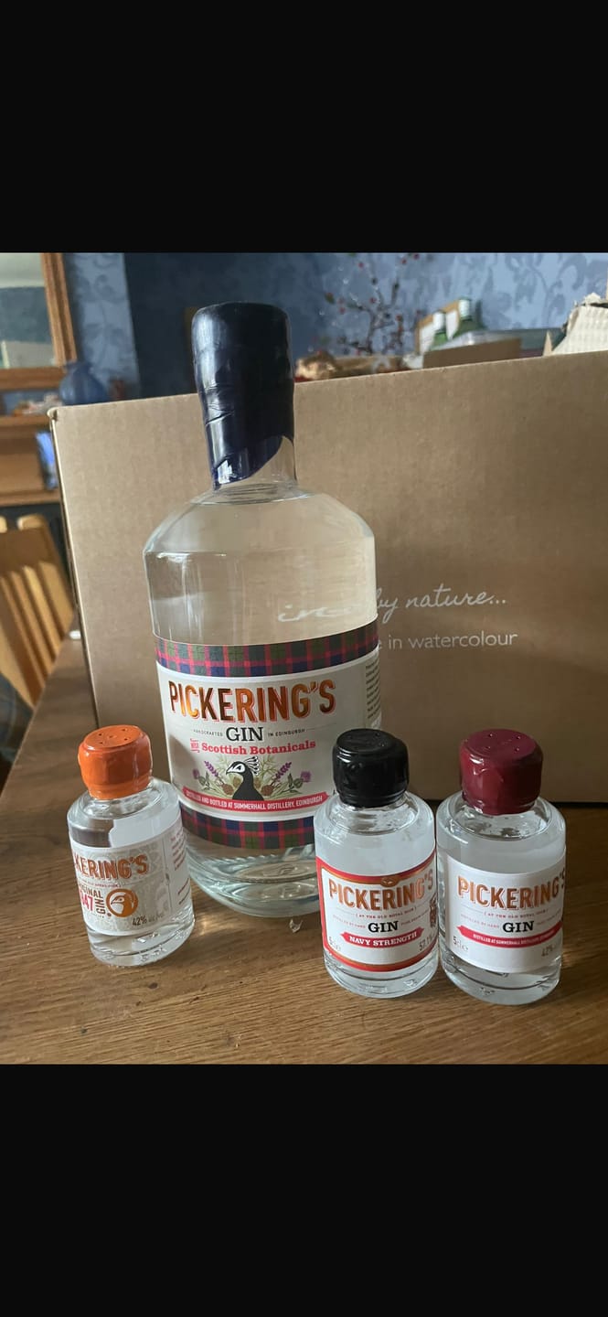 Customer photo review of Pickering's Gin with Scottish Botanicals