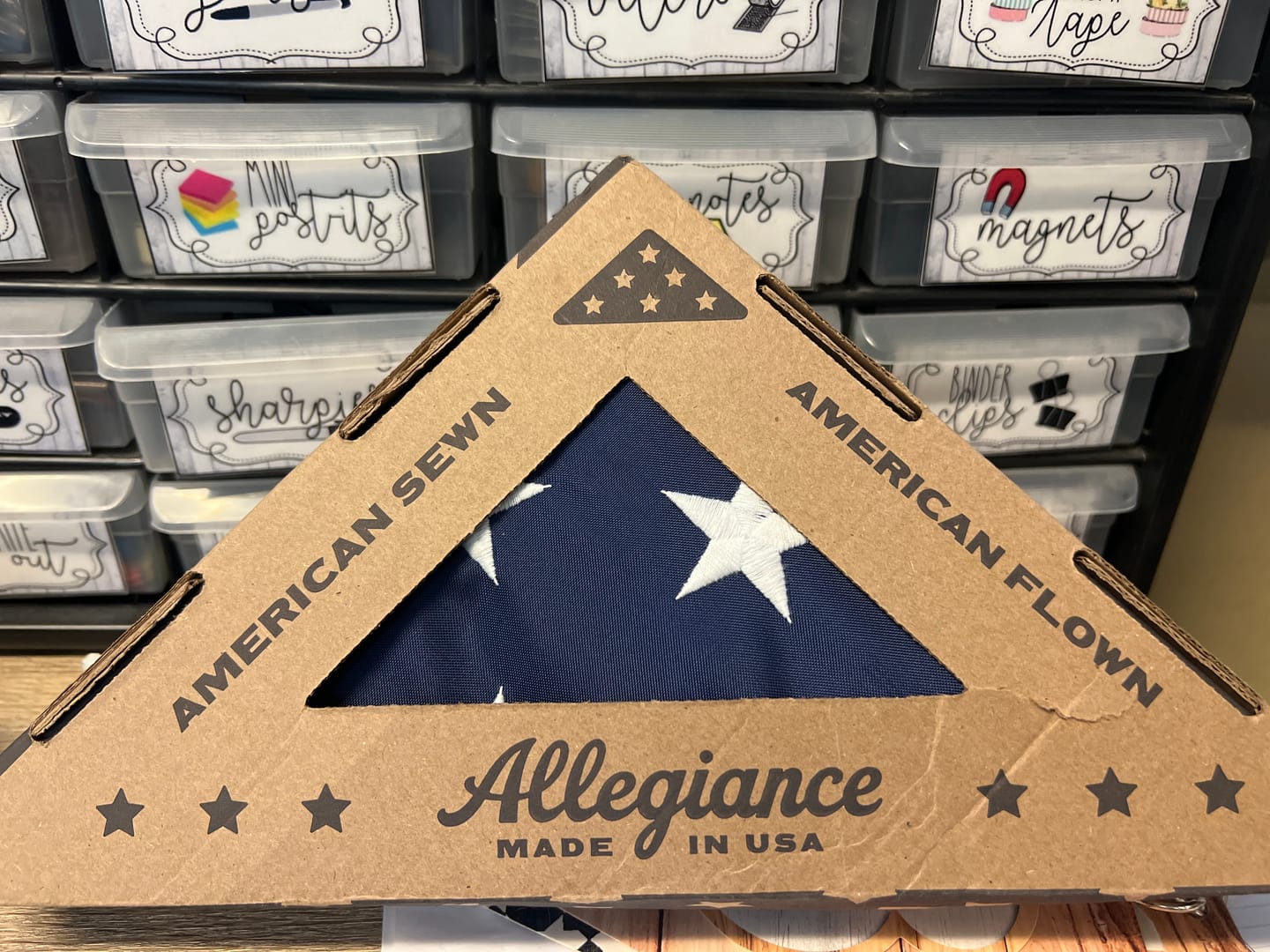 Customer photo review of Classroom Initiative 3' x 5 ' American Flag