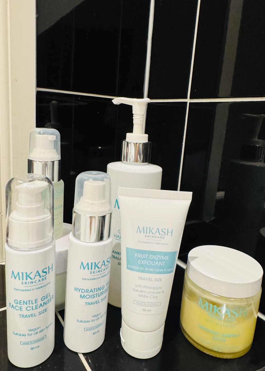 Customer photo review of Mikash Travel Skincare Set | 4-Step Routine