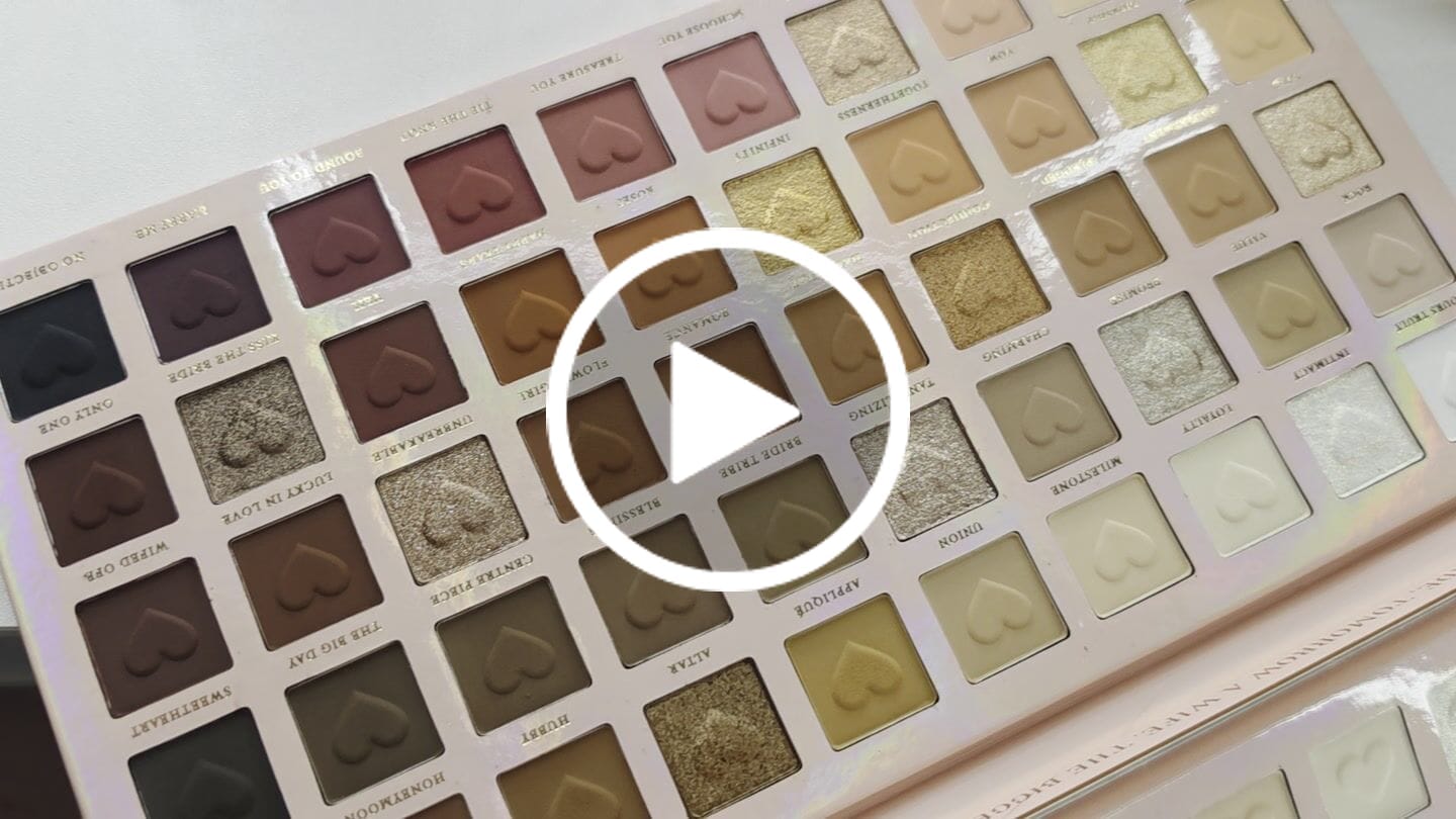 Recenzja wideo klienta dotycząca palety Wedding Wish XL