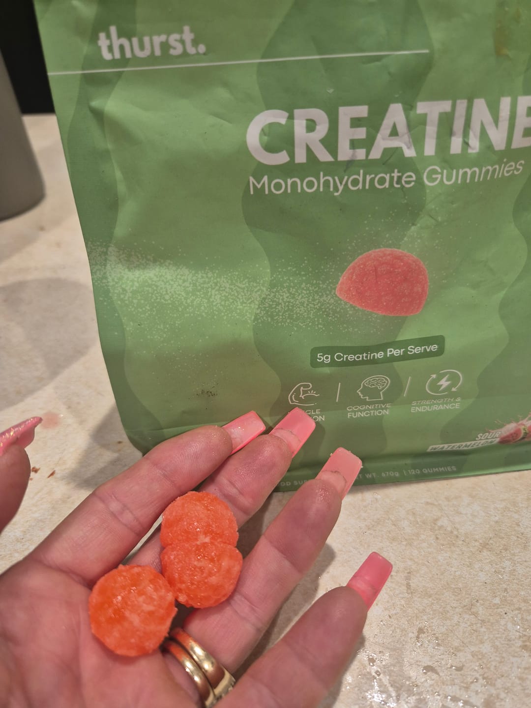 Customer photo review of Creatine Gummies - Pre-order | Ships ~30th Sept