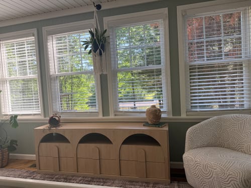 Customer photo review of Bijou 70" Modern Arched TV Stand with 6 Drawers
