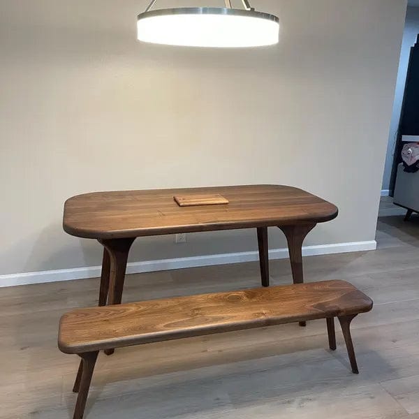 Customer photo review of Toledo Wooden Dining Table | Walnut Mid Century Design
